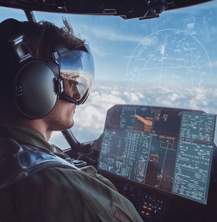 Aero Glass: Инновационная AR-система для авиации с полным обзором 360°