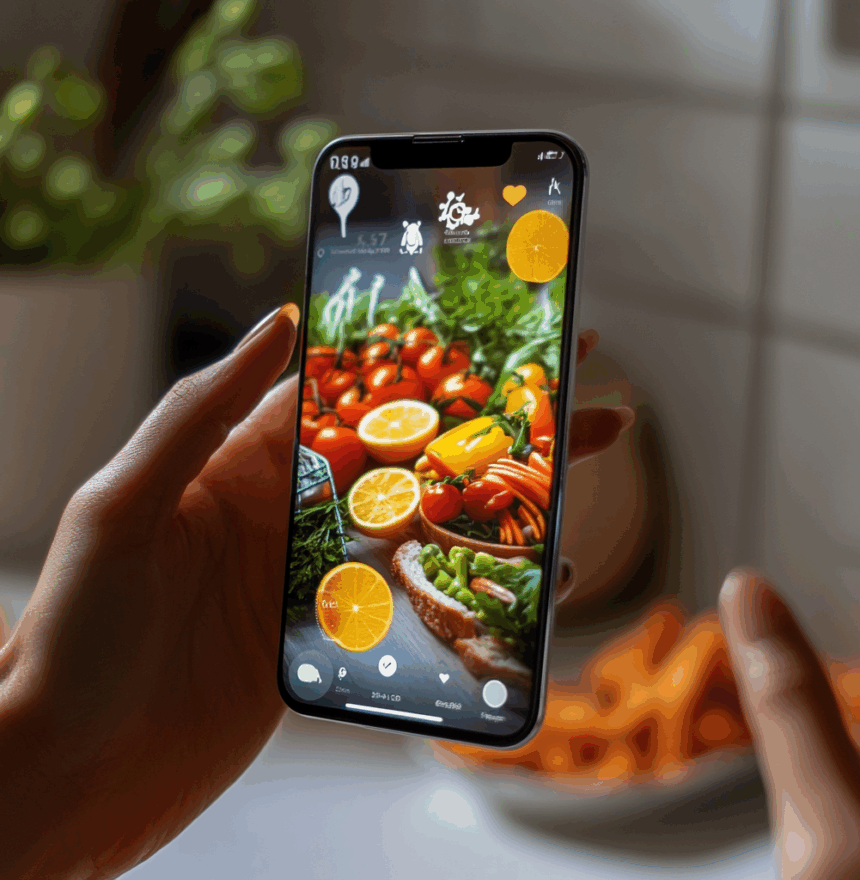 Интерактивное AR-приложение для виртуальных продуктовых карт и питания