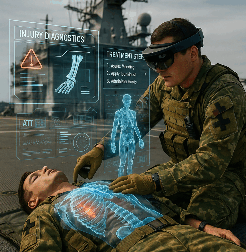 Обучение военно-морской травматологии с дополненной реальностью HoloLens