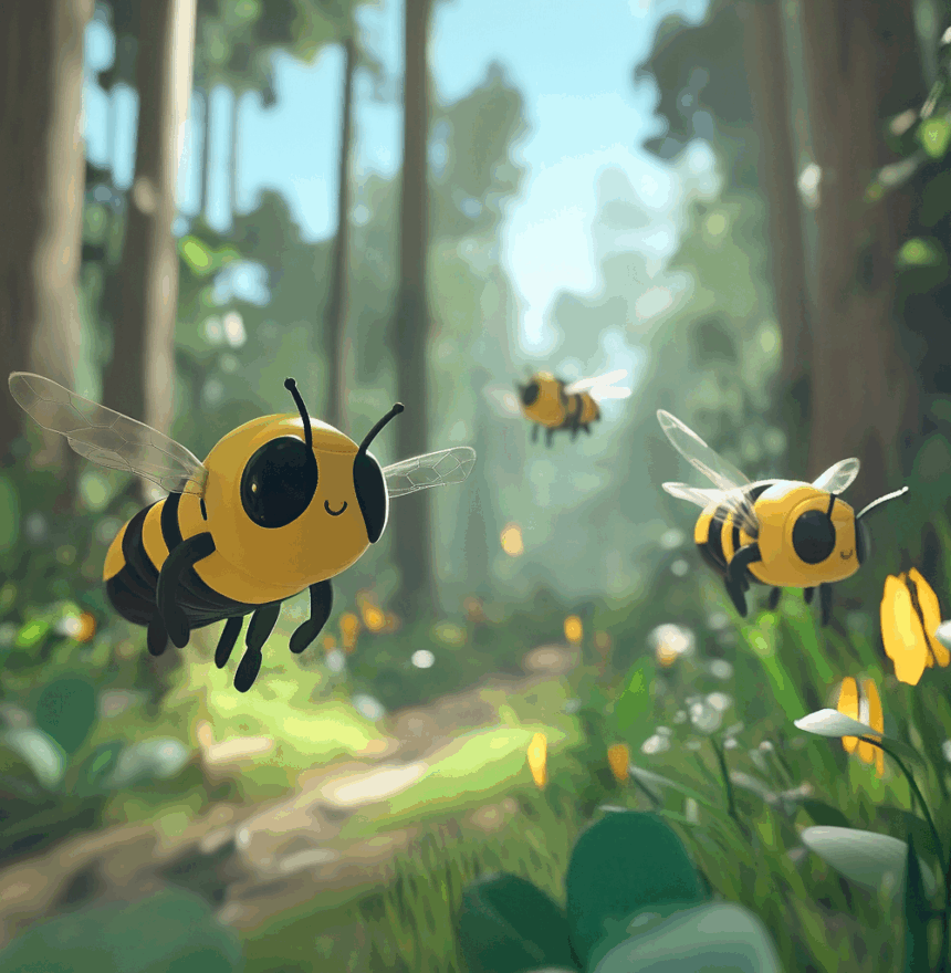 AR/VR Forest Exploration: Immersive Journey with Bees and Dynamic Perspectives