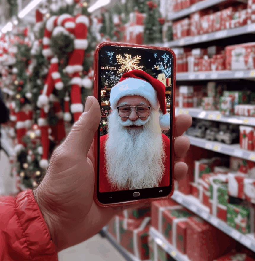 Волшебство праздника: интерактивный AR-опыт в рождественских отделах Walmart
