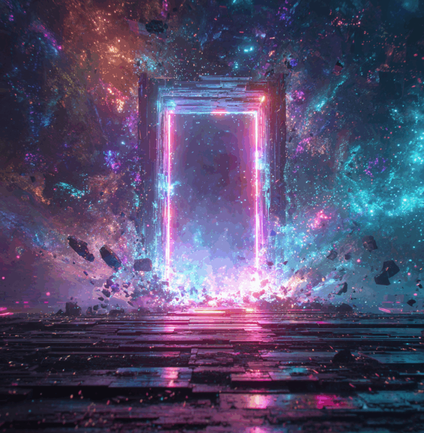 AR-анимация открывает проход в виртуальное измерение