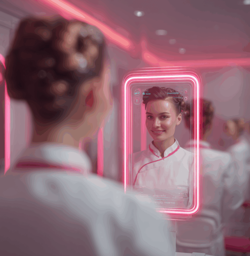 Инновационное зеркало с дополненной реальностью: примерка косметики без границ