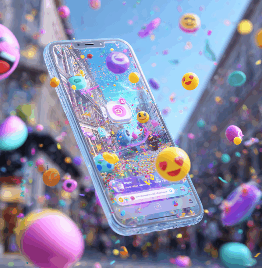 Виртуальные декорации оживают в кадре благодаря AR: интерактивный опыт для соцсетей