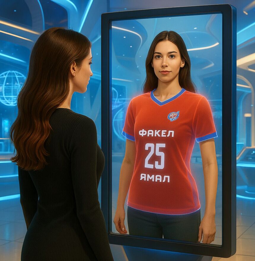 AR киоск для примерки формы ФК «Факел»